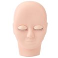 thumbnail image 2 of Head Lash Extension Mannequin, Durable Reusable Soft Touch Rubber Replaced Eyelids Mannequin Head, for Lash Extension Practice, 2 of 8