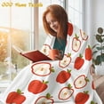 thumbnail image 5 of Warm Christmas Flannel Blanket with Red Apple Pattern Soft Warm All Season Throw Contemporary Style Digital Print Perfect for Sofa Bed or Lunch Break Gift Idea Blanket for Couch Sofa Acces, 5 of 7
