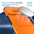 thumbnail image 3 of Case for Google Pixel 10 Pro XL 6.8" with Invisible Fold Holder Stand, MagSafe Magnetic Wireless Charging,Sliding camera casing,Shockproof Dropproof Tough Rugged Protective Case Cover,Orange, 3 of 10