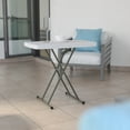 thumbnail image 4 of Flash Furniture 30-Inch Granite White Indoor/Outdoor Plastic Folding Table, Adjustable Height Commercial Grade Side Table, Laptop Table, TV Tray, 4 of 14