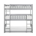 thumbnail image 2 of Pemberly Row Transitional Wood Triple Twin Bunk Bed in Gray, 2 of 4