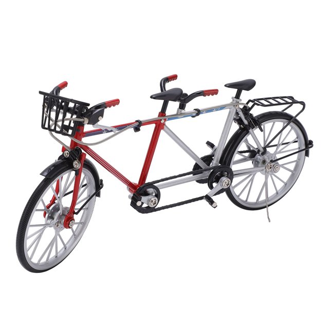 Mini Tandem Bike Toy, Tandem Bike Model Detachable Miniature Toys Collections Easy Assembly For Boys Girls For Home Decors