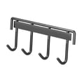 thumbnail image 2 of Soporte de pared para raquetas de bádminton y tenis, fácil de instalar, gancho resistente para gimnasio, sala de juegos y jardín de infancia. 4 ganchos negros, 2 of 8