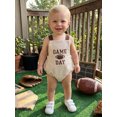 thumbnail image 6 of Loicainy Infant Baby Boy Football Overalls Romper 3 6 12 18 Months Embroidered Ribbed Sleeveless Bodysuit, 6 of 9