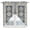 Blue, variant on Blue White Stripe Swag Curtain Valances, Vintage Abstract Geometric Kitchen Valance for Window, Rod Pocket Small Topper Drapes for Cafe Bedroom Bathroom 2 Panels Window Treatment 28"x36"