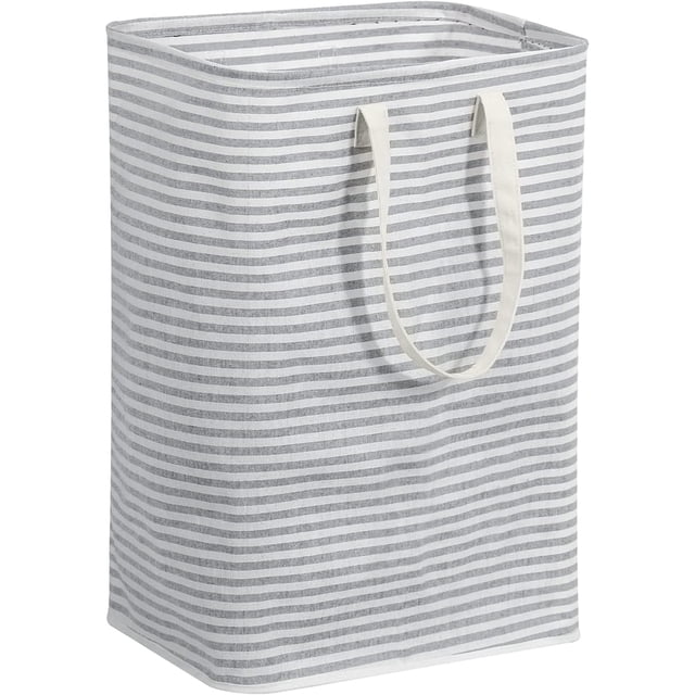 Ficarrico Cesto para la ropa sucia Cesta para abrigos plegable con asa de extensión portátil para ropa juguetes, gris
