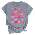 thumbnail image 1 of Meichang T-Shirts Cœur d'Amour pour Femmes T-Shirts de la Saint-Valentin Imprimé Cœur Manches Courtes Hauts Mignons Col Rond Hauts de Vacances Cadeaux de la Saint-Valentin pour Femmes, 1 of 2
