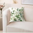 thumbnail image 3 of Watercolor Floral Leaves Abstract Plant Print Throw Pillows Modern Art Decoration Square Cushion Case Family Sofa Living Room Outdoor Decor Pillow Case 18x18 Inch Set of 2 (Leaf), 3 of 6