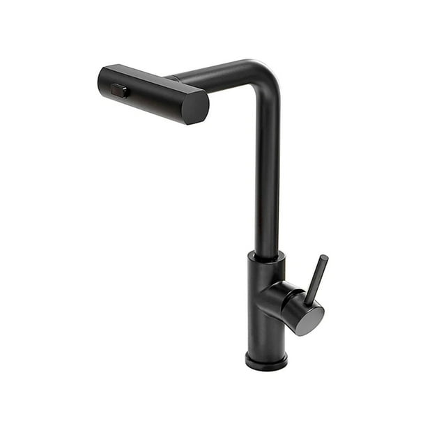 Black Kitchen Faucets Gray Pull Out Rotation Waterfall Stream Sprayer, Head Sink Mixer Brushed Nickle Water Tap Accessories ,Versatile Features
