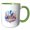 Green/White, variant on 3drose, Massachusetts State. Usa. Landmarks and Colorful Landscapes. Art Gift, 11oz Mug