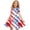 Multicolor ak, variant on Girls' Patriotic Star Print A-Line Dress, Round Neck Short Sleeve 4th of July Casual Summer Dress for Kids Multicolor z 7 Years