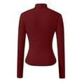 thumbnail image 6 of Womens Long Sleeve Turtleneck T-Shirts Lightweight Slim Fit Cozy Solid Color Tops Fall Winter Basic Casual Pullover Tees, 6 of 6