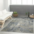 thumbnail image 2 of Lela Collection Abstract Polyester Rug 7'6" x 10'6" - Blue/Gold, 2 of 5