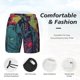 thumbnail image 3 of Fotbe Neon Zombie Skull Traje de Baño para Hombre – Shorts de Natación de Secado Rápido con Forro y Bolsillos-3X-Large, 3 of 6