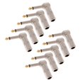 thumbnail image 4 of 10pcs 6.35 mm 1/4 pulgadas Conector Estéreo de ángulo Enchufe de Micrófono de sonido, 4 of 9