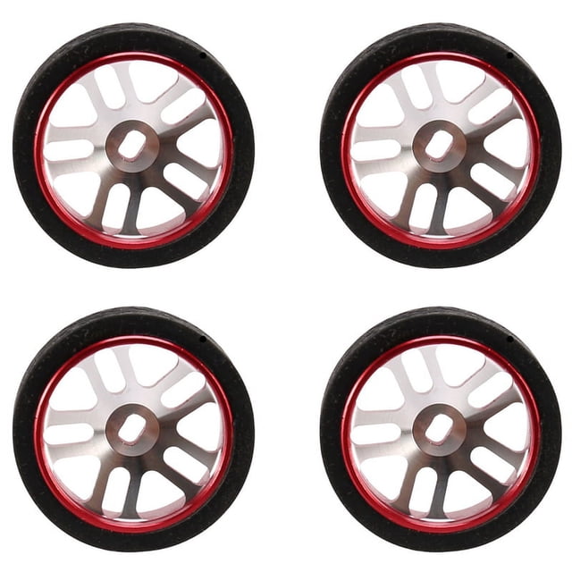 4 Piezas de NeumáTicos y Ruedas de Coche RC para K969 K989 K999 P929 Iw04M Iw02 Rm02 Rm03 Dgawd Mini-Z RC 1/28 Piezas de Coche, Rojo