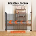 thumbnail image 6 of KFFKFF Retractable Baby Gate, 34.2" Tall, Extends to 60" Wide, Mesh Dog Gate for The House, Long Child Safety Gates for Doorways, Hallways, Cat Gate Indoor/Outdoor, Black, 6 of 9