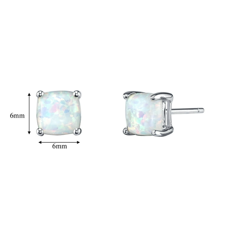 White opal shop studs