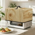 thumbnail image 3 of Whosucclay Wood Print Microwave Oven Dust Cover Sturdy Dust Cover for Microwave Oven Stain-Resistant Universal Kitchen Appliance Protector 18.25" x 14.5" x 11"inches-S, 3 of 7
