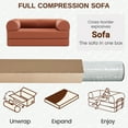 thumbnail image 5 of Modern 3-Person Convertible Sleeper Sofa Bed, 4-in-1 loveseat Sleeper, Comfy Removable Floor Couch for Living Room with Detachable and Washable Fabric, 5 of 8