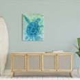 thumbnail image 2 of Blue Sea Turtle Aquatic Bubbles Animals & Insects Painting Gallery Wrapped Canvas Print Wall Art, 2 of 7