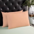 thumbnail image 4 of Peach Fuzz Throw Pillow Covers, Modern Pure Peach Fuzz Soft Breathable Pillow Cases with Invisible Zipper for Sleeping, Queen Size Pillowcases for Couch Bed Sofa Chair 20x30 Inches, 4 of 6