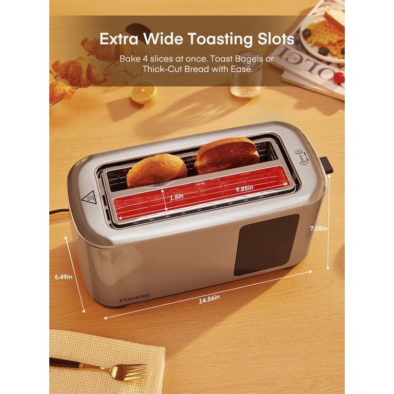 FOHERE 4-Slice Touchscreen Toaster with Extra-Wide Slots photo 5