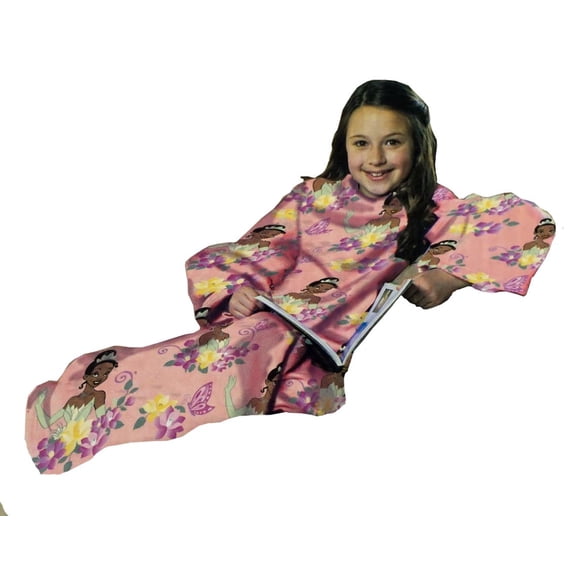 Princess and the Frog Disney Youth Comfy Throw Blanket with Sleeves