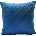 thumbnail image 3 of Cushion Cover For Chair, Throw Pillow Covers 22x22 inch (55x55 cm), Blue Cushion Covers, Textured Pintucks Solid Color Decorative Pillows Cover, Faux Suede Square - Contemporary Blue, 3 of 10