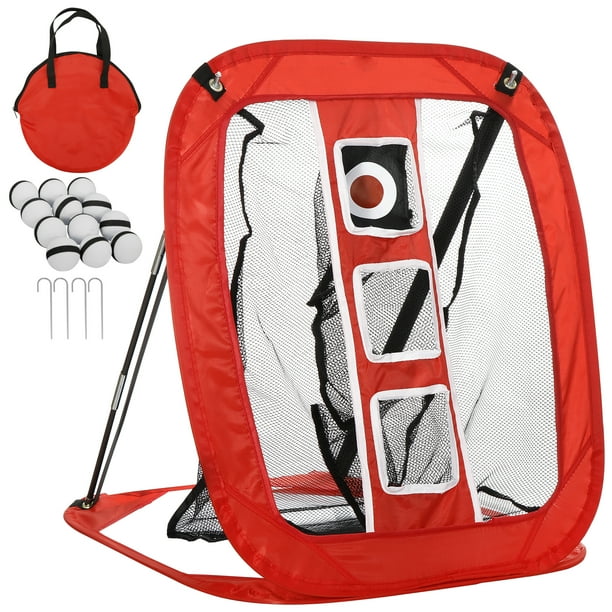 Golf Chipping Net with 12 Foam Training Balls Collapsible Golfing