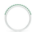 thumbnail image 2 of ANGARA Natural Prong Set Half Eternity Round Emerald Wedding Ring in 14K White Gold for Women (Size-1.5mm) | May Birthstone, Birthday, Anniversary, Jewelry Gift for Women | Natural Emerald Ring, 2 of 10