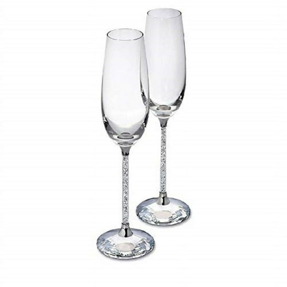 swarovski crystalline toasting flutes set of 2