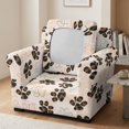 thumbnail image 3 of Psesaysky Paw Print Pattern Armchiar Slipcover 2 Piece Arm Chair Covers Spandex Sofa Cover with Washable for Living Room, 3 of 8