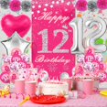 thumbnail image 4 of Kit de Decoración para Fiesta de 12 Años para Niña TSVATE en Rosa, 4 of 7
