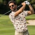 thumbnail image 2 of Uorisanigo Western Cowboy Couple Matching Outfits Men's 1/4 Zip Short Sleeve Golf Shirt Workout and Golf Clothes for Women with Built in Shorts Quick Dry Summer Tennis Clothes, 2 of 8