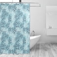 thumbnail image 3 of YFYANG Waterproof Bathroom Shower Curtain, Retro Floral Texture Pattern Shower Curtain Set with Hooks, Home Bathroom Tub Decor - 72 "x72", Iron Hooks, 3 of 6