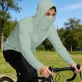 thumbnail image 6 of UPF 50+ Men’s Long Sleeve Performance Fishing Hiking Sun Protection Shirt with Mask UV Neck Gaiter Hoodie Green XL, 6 of 7