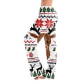 thumbnail image 3 of UDAUDU Christmas Pajamas Pants for Women Sleepwear Xmas Graphic Wide Leg Pants Drawstring Stretch Casual Fall Pajama Pants S, 3 of 6