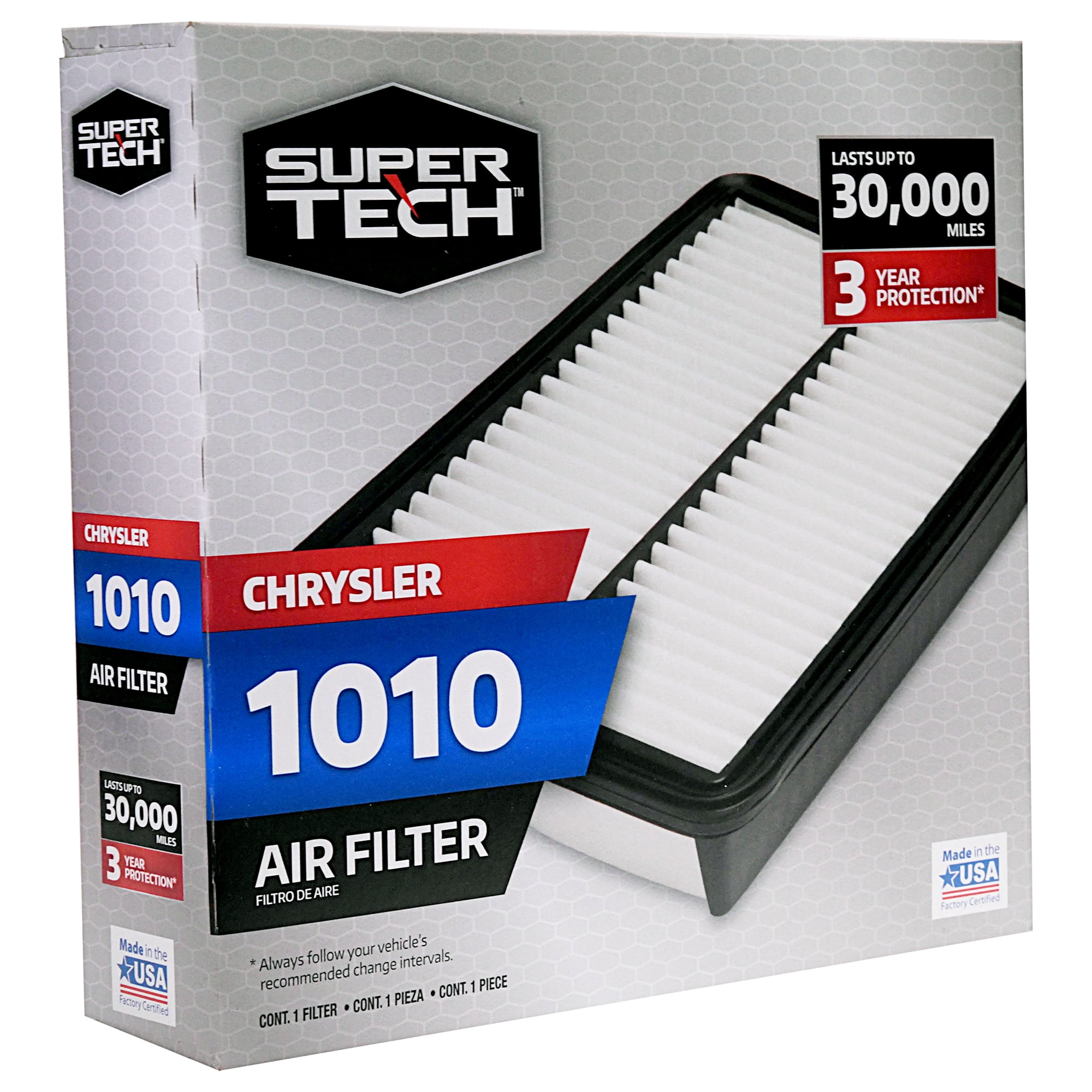 SuperTech 1010 Engine Air Filter, Replacement Filter for Chrysler Fits select: 1994-2003 MITSUBISHI GALANT, 1995-2005 MITSUBISHI ECLIPSE