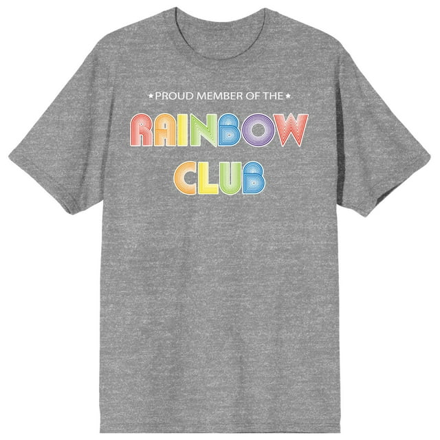 Pride - Proud Member of the Rainbow Club Heather Grey T-Shirt