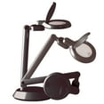 thumbnail image 4 of OttLite Space Saving Magnifier LED Desk Lamp, Optical Grade Magnification, Adjustable Arm, Pivoting Head, Portable to Travel, for Crafting & Needlework, Magnifying Glass with Light and Stand, Black, 4 of 5