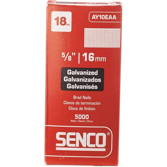 Senco 18-Gauge Galvanized Slight Head Brad Nail, 5/8 In. (5000 Ct.) AY10EAA