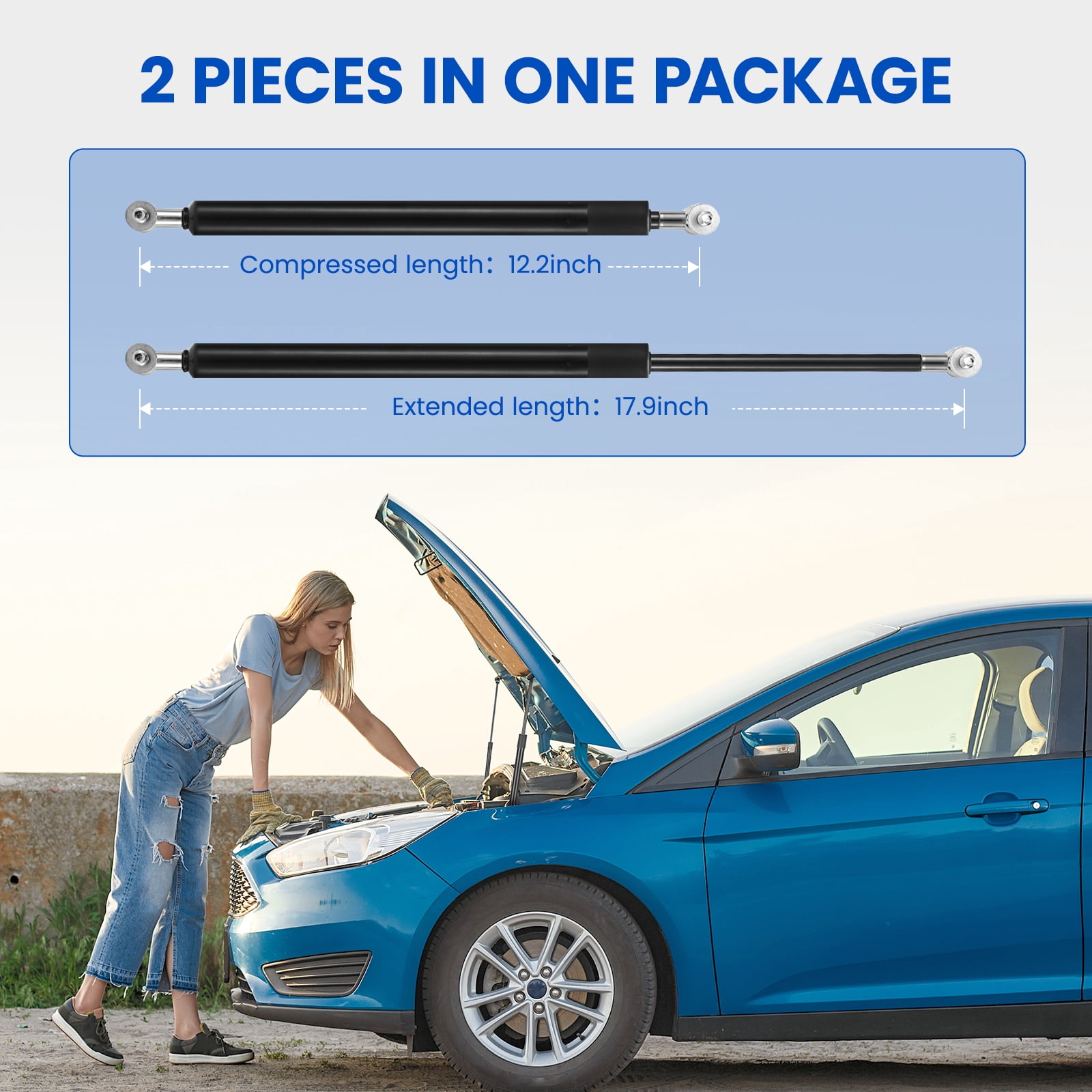 BDFHYK Front Hood Lift Support Struts Gas Springs Compatible with Toyota Land Cruiser Lexus LX 470 1998-2007 Rust Resistant 4361 Gas Strut Props Lift gate strut, 2 PCS