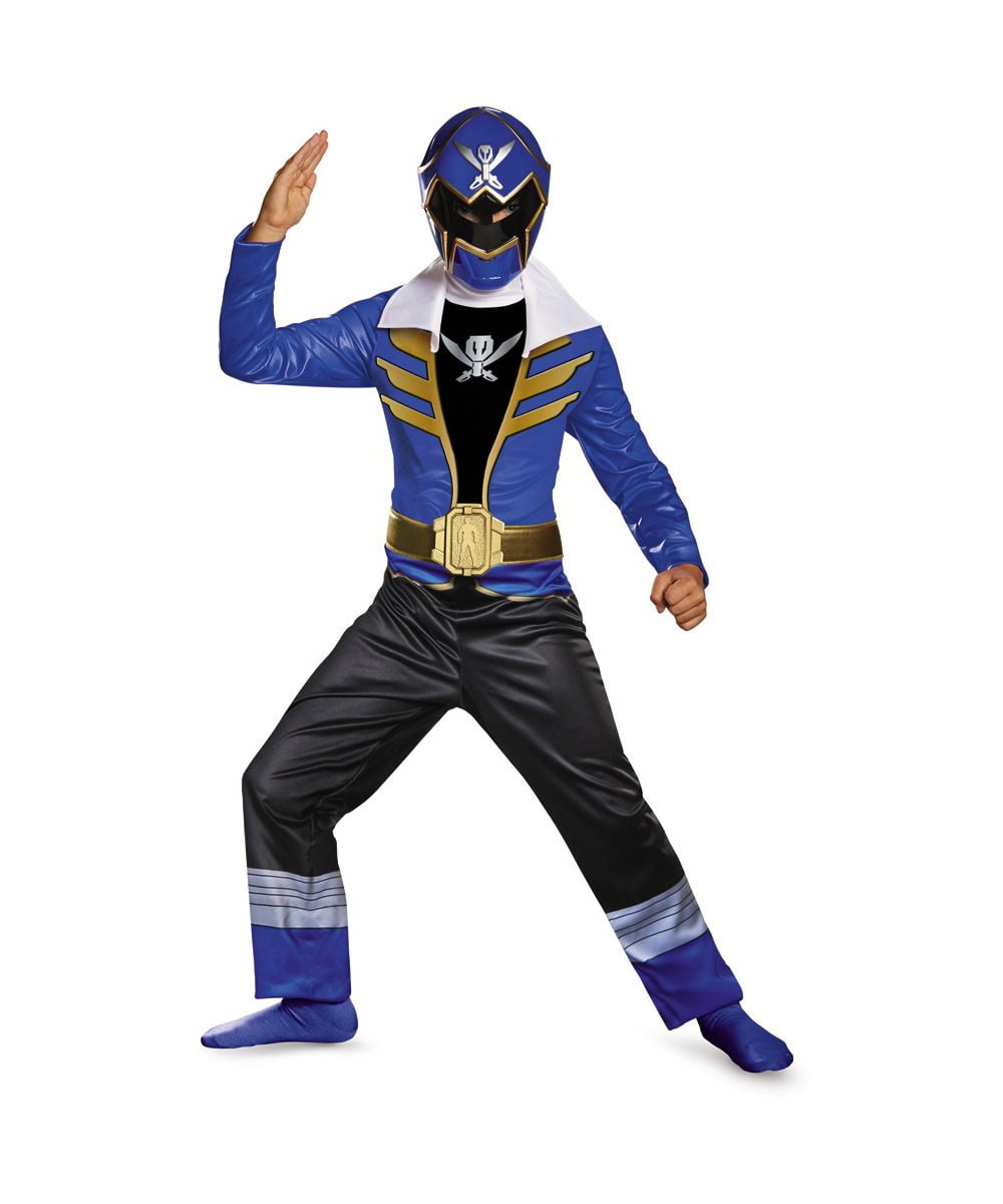 Blue Ranger Child Costume Fancy Dress Superhero Party 