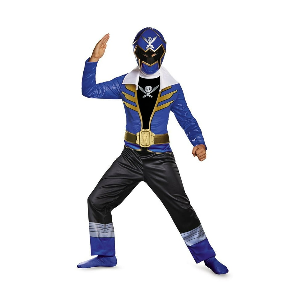 Blue Power Ranger Super Megaforce Superhero Boys Halloween Costume ...