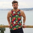 thumbnail image 6 of KLL Strawberry2 Print Men's Muscle Gym Workout Stringer Tank Tops Bodybuilding Fitness T-Shirts Tank Tops Men-3X-Large, 6 of 7