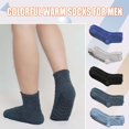 thumbnail image 5 of AMITOFO Fuzzy Socks Mens Soft Cozy Fluffy Slipper Socks Non Slip Grip Socks Winter Warm Plush Sleep Sock 5 Pairs , Size 6-12, 5 of 7