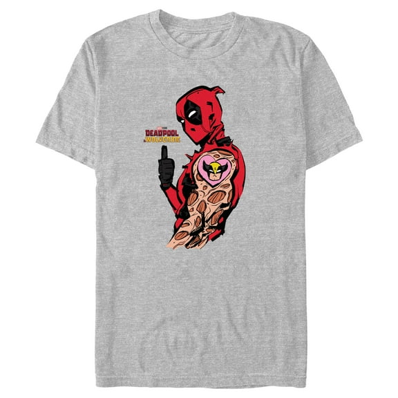 Men's Marvel: Deadpool & Wolverine Heart Tattoo Graphic T-Shirt