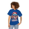 thumbnail image 3 of Patriotic America Dog Sunglasses Flag Colors July 4th  Unisex Cotton Tee, 3 of 12