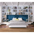 thumbnail image 3 of Jaxx  Panelist Modern Padded Headboard - Set of 4 Wall Mounted Panels Havana Brown 11" x 38" (King) - 4 Pack, 3 of 5
